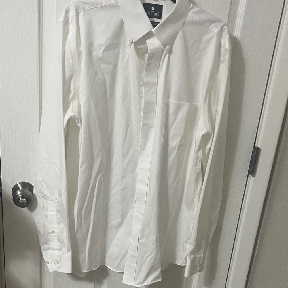 Stafford Men's Classic White Dress Shirt